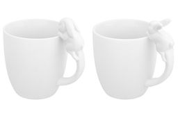 Набор 2 кружки Elan Gallery Кролики фарфор 350 мл 12×8,5×11,5 см  фото 6