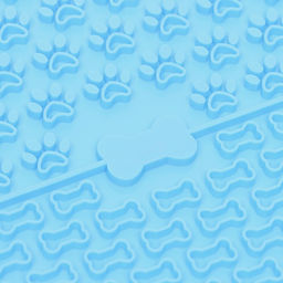 Коврик для лизания на присосках 18.518.5 см, силикон, голубой - Пижон фото 5