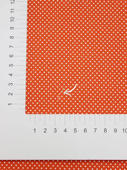 Импорт. хлопок Горошек 1.5/2  цв.оранжевый, ш.1.45м, хлопок-100%, 115гр/м.кв - Купава фото 6