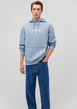 Mavi Logo Bask?l? Kapusonlu Mavi Sweatshirt  фото 2