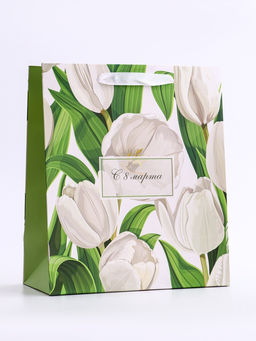 Цена за 2 шт. Пакет подарочный вертикальный С 8 Марта, ML 23?27?11.5 см