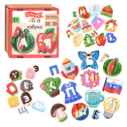 Пазлы зигзаг "Азбука" (деревянная)