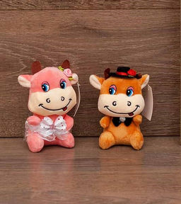 Мягкая игрушка "Корова" 12см (SS103) 2 вида в ассорт.