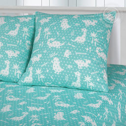 Динопарк 1,5 сп./Пододеяльник: 1 шт. - 215*143; Простыня: 1 шт. - 214*150; Наволочка: 2 шт. - 70*70; Бязь детская - Артпостель фото 3