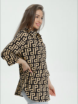 Жанетта туника женская (полоса синий) - Lovetex фото 83