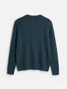 Bisiklet Yaka Sa? ?rg?s? Erkek Triko Kazak