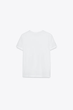 MERCERISED COTTON T-SHIRT - Zara фото 21