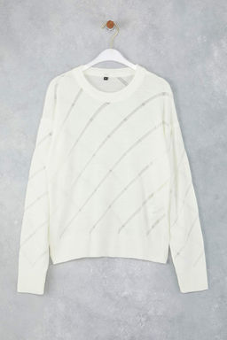 Siyah Ajurlu/Delikli Triko Kazak TWOAW24KZ00157 - Trendyolmilla фото 13