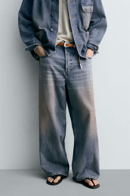 JEANS BAGGY FIT LAVADO EFECTO VINTAGE / Azul medio - Zara фото 2