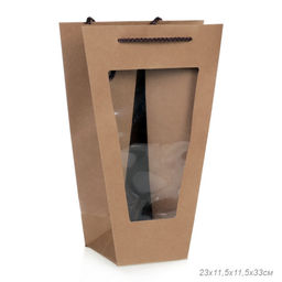 Цена за 10 шт. Пакет подарочный с окном 33х23х11,5х11,5 / 904-51 /уп 10/200/