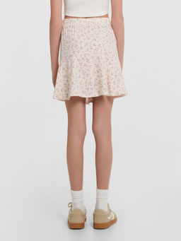 Шорты юбка для девочек розовые с цветочным принтом - Mark formelle фото 4