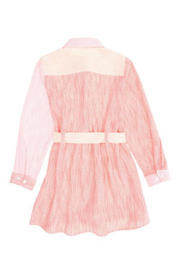 Светло-розовое плетеное платье для девочки - U.s. polo assn фото 5