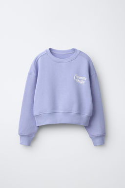 SUDADERA ESTAMPADO TEXTO / Azul