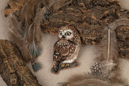 Набор для вышивания PANNA Живая картина JK-2273 Брошь. Совушка 4 х 6 см