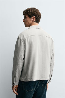 HERRINGBONE BOXY FIT OVERSHIRT - Zara фото 3
