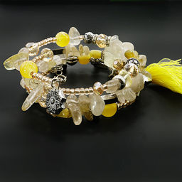 Браслет Пандора Спиралька Цитрин солнечная энергетика привлекает богатство