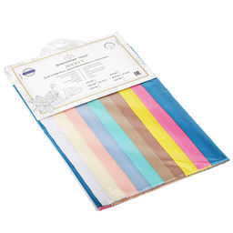 Лоскут для пэчворка и декорирования, набор 10шт 29х29см, однотонный, хлопок 100%, в п/э на картоне, Домашняя мода (Россия)  фото 3