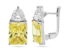 Серьги из серебра крайола циркон, Эмилия