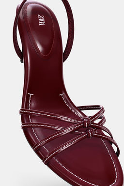 TOPSTITCH DETAIL HEELED SANDALS - Zara фото 11