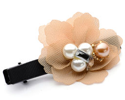 Заколка-зажим PU0373 бежевый