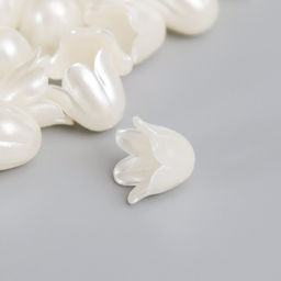 Цена за 2 шт. Бусины для творчества пластик «Колокольчик жемчужный» набор 40 шт. 1×0.9×0.9 см