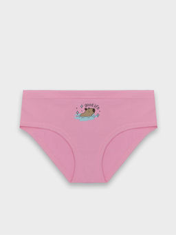 Цена за 2 штуки! Трусы для девочек розовые с принтом и надписью good day