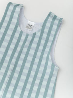 Полукомбинезон 2 шт. комплект, беж/клетка, 672