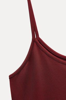 POLYAMIDE SLIM STRAP T-SHIRT - Zara фото 17
