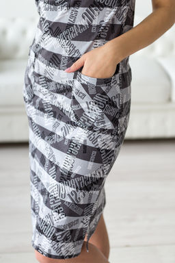 Туника женская из кулирки Альбертина темно-серый - Амадэль фото 7