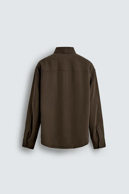 CAMISA FLUIDA RELAXED FIT / Marr?n - Zara фото 8