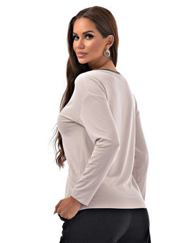 Лонгслив с принтом трикотаж пенье - А+б коллекция фото 27