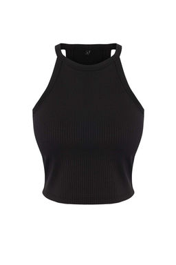 TRENDYOLMILLA Siyah Ici Pedli Bra Detayl? Fitted/Vucuda Oturan Orme Atlet TWOSS25AL00026  фото 2