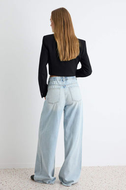 Mavi Y_ksek Bel Ekstra Wide Leg Palazzo %100 Pamuk Non-Stretch Jeans TWOSS25JE00179 - Trendyolmilla фото 6