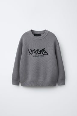 EMBROIDERED GRAFFITI KNIT JUMPER - Zara фото 7