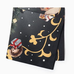 Набор салфеток сервировочных «Этель» Fairy tale, 4 шт., чёрные, 40×40 см