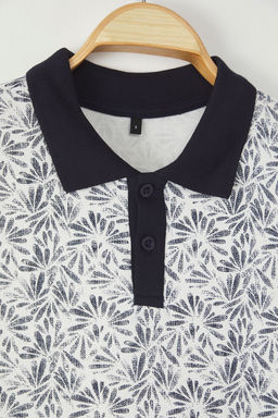 TRENDYOL MAN Lacivert Regular/Normal Kesim Desenli Polo Yaka T-shirt TMNSS25PO00032 - Trendyolmilla фото 6