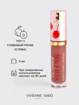 Vivienne Sabo Блеск для губ Le grand volume тон 11 сливовый  фото 5