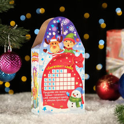 Цена за 10 шт. Коробка подарочная складная Шарики-Фонарики 11 х 6,5 х 22 см - Simaland фото 2