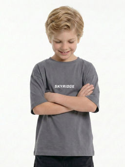 Футболка с принтом SKYRIDGE 22-9022 графит