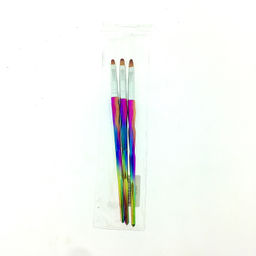 Кисти для геля овал Global Fashion SAM-05, 3 шт