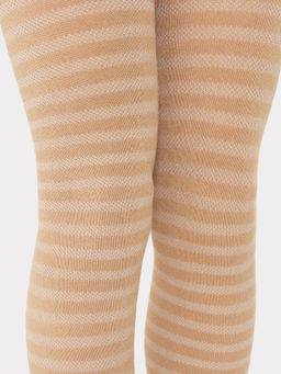 Цена за 3 пары! Колготки для девочек коричневые в светлую полоску - Mark formelle фото 3