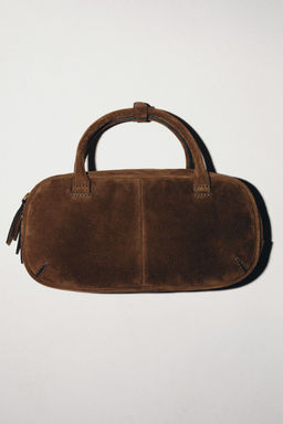 SPLIT SUEDE MINI BAG WITH DOUBLE HANDLE