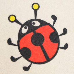 Цена за 2 шт. Шапка для бани с детской термопечатью "Божья коровка"