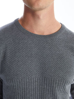 Bisiklet Yaka Uzun Kollu Erkek Triko Kazak - Waikiki фото 3