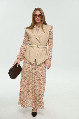 Костюм NIKVA н1046-1 крем-брюле и бежевый мультиколор