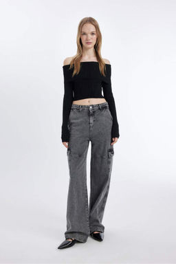 Cool Slim Fit свитер с открытыми плечами - Defacto фото 2