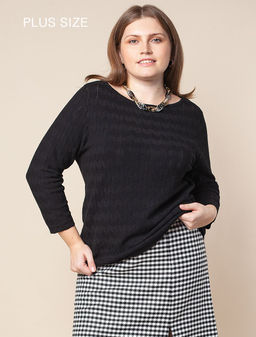 Джемпер с из хлопка с нейлоном фактурной вязки