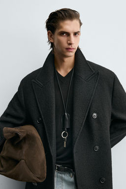BOUCLE TEXTURED WOOL COAT - Zara фото 20