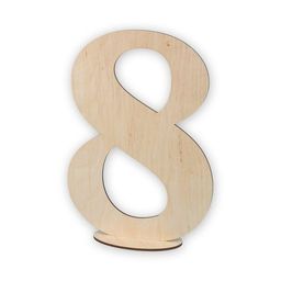 Заготовка для декорирования Mr. Carving ВД-386 Цифры на подставке фанера 7.5 х 20.6 х 30 см Цифра 0  фото 2