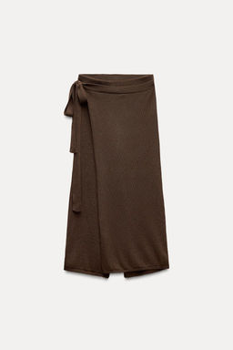 PLAIN KNIT WRAP TROUSERS - Zara фото 3